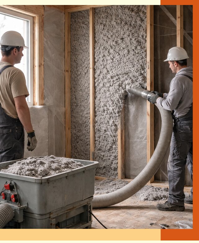 Утепление каркасного дома эковатой в Екатеринбурге от 1845 руб. | ТепломастерКтр