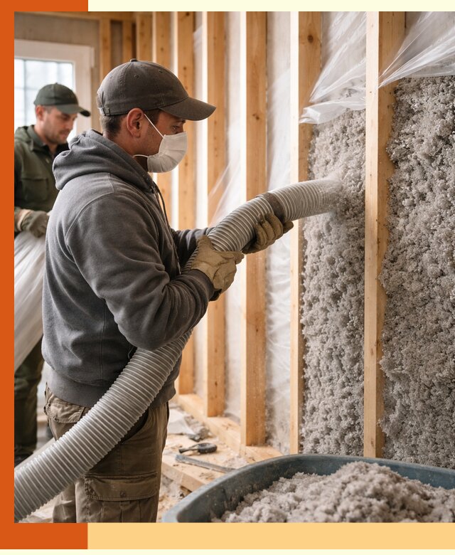 Утепление каркасного дома эковатой в Екатеринбурге — качественно и надолго