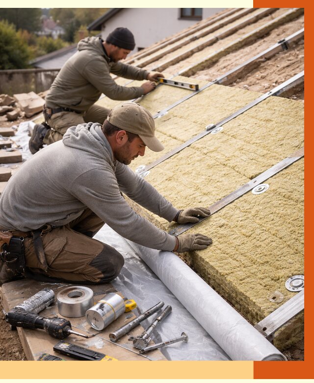 Утепление крыши снаружи в Екатеринбурге под ключ от 1230 руб./м2 | ТепломастерКтр