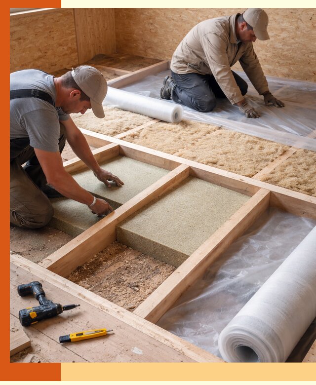 Профессиональное утепление деревянного пола в Екатеринбурге